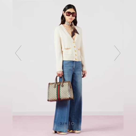 A125- 💯 % authentic Gucci Ophidia MEDIUM tote bag - Picture 14 of 15